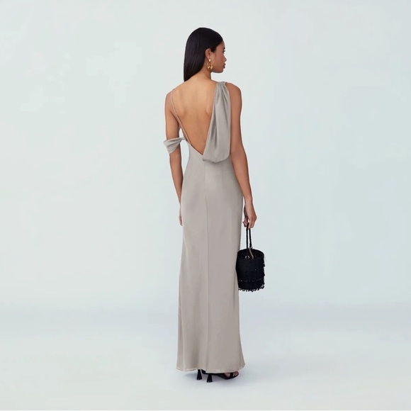 Fame And Partners Francois Dress in Dark Tan - Picture 2 of 5